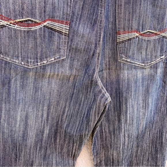 Vintage Koman Baggy Embroidered Straight Leg Skater Jeans Sz 36 - Picture 14 of 15